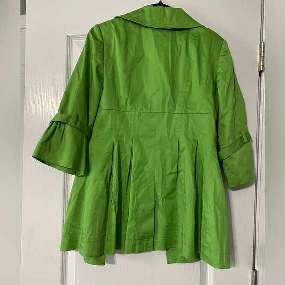 SELE Pleated Button Jacket Green Women’s Size Small - Picture 2 of 4